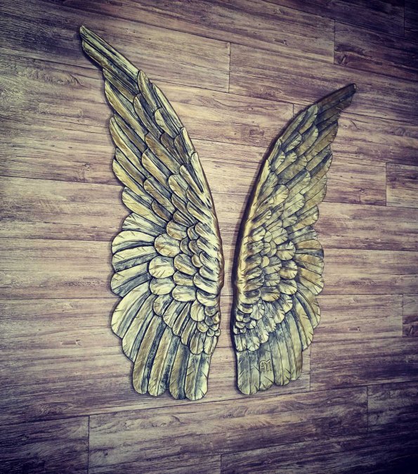 Декор крылья ангела  цвет бронза светлая "Angel wings paradise"