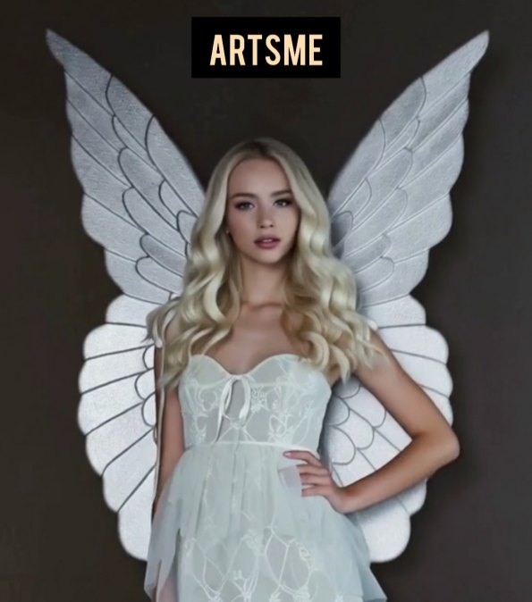 Крылья ангела серебро  "Angel wings 1m"